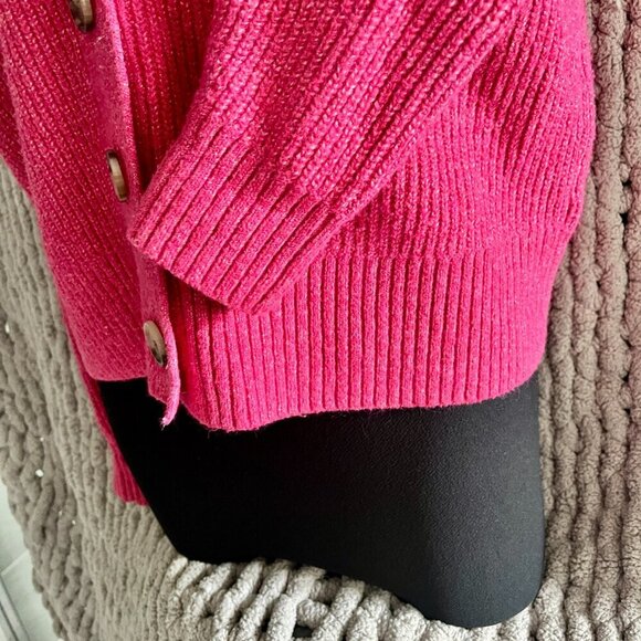 Old Navy Cozy Button-Up Pink Cardigan Sweater - Size M - Picture 3 of 11